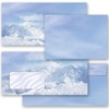 25 Envelopes (Without Window) Winter Motif, Mountains in the Snow