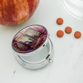 New York City Big Apple Art Collage Pill Case Trinket Gift Box