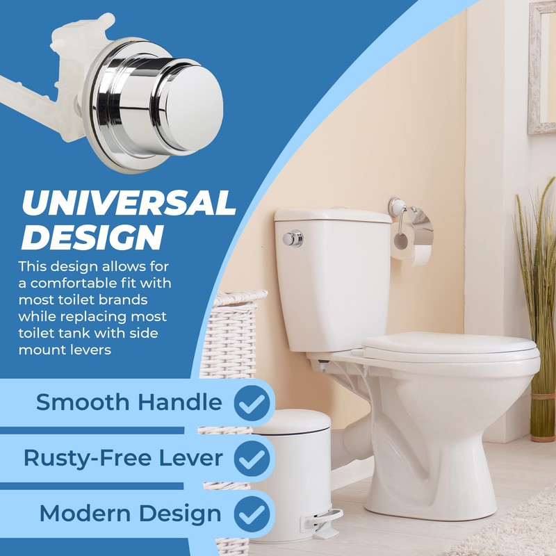 RAVINE Plastic Push Button Flush Lever - Side Mount Toilet