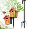 Bird Feeder Pole,75" Outdoor Bird House Pole Kit Stand with