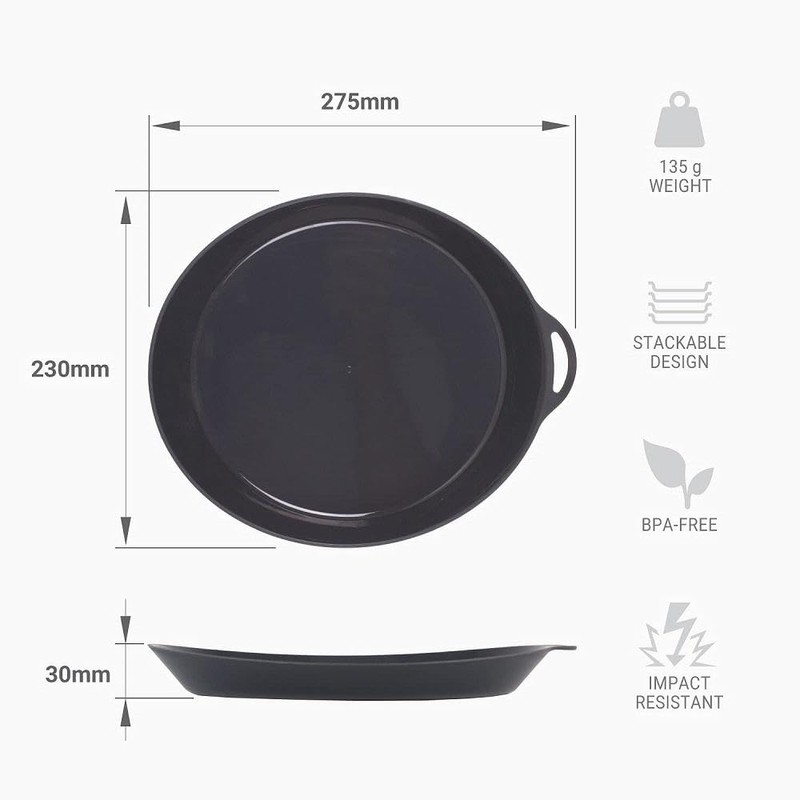 Lifeventure Ellipse Reusable Plate For Camping, Travel & Outdoor -