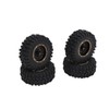 4Pcs Brass Wheel Tire Set 1.2in Hub Replacement for Traxxas