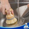 MR.SIGA Bamboo Palm Brush, Scrub Brush for Dish Pots Pans