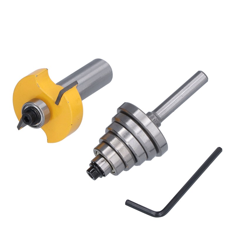 1/2in Router Bit 6 Bearing Slot Cutter for Multiple Depth