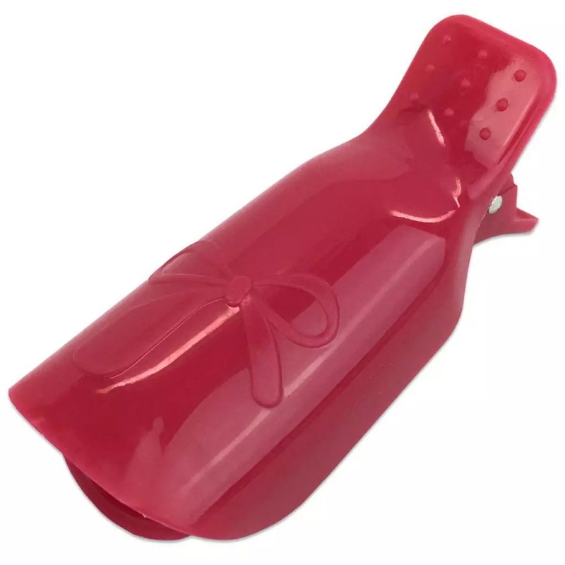 PANA 1pk Bow Ribbon Style Red Acrylic Nail Soak Off