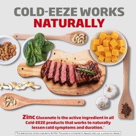 Cold-Eeze Cold-EEZE Natural Cherry Zinc Lozenges, Homeopathic Cold Remedy, Reduces Duration of the Common Cold, Sore Throat, Cough, Congestion and Post Nasal Drip, 25 Count