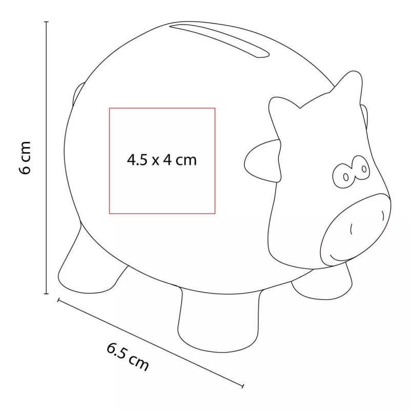 Promopcion Alcancía Vaca Mini Plástico Para Niños 6.5 X 6