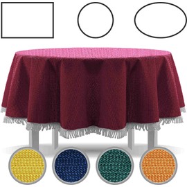 exklusiv-heimtextil garden table cloth with fringe, classic round, oval, square tablecloth