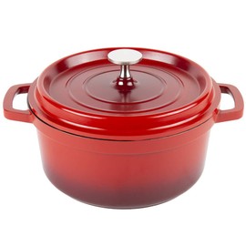 GET Heiss Lightweight Cast Aluminum Dutch Oven, 2.5 Quart, Round, Red (CA-011-R/BK)