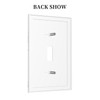 Nadoabtm Decorative Light Switch Cover Modern White Gray Marble 1