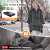 Cordless Wearable Heated Blanket with Hood,battery powered 10000mAh,38x67