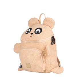 Pick & Pack School Children's Backpack for Boys and Girls Nursery Recycled Polyester Cool Backpack for Children with Style and Functionality Teddy Panda Shape, brown