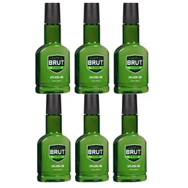 BRUT 6 Pack Brut Men's Splash On Lotion Classic Scent Original Fragrance Soothing