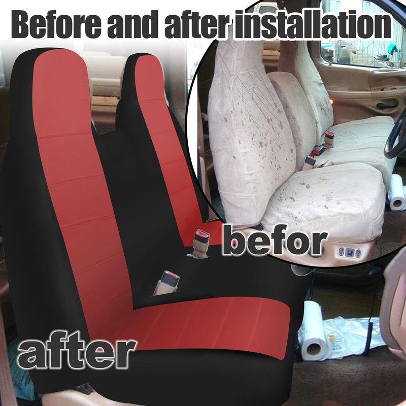 EDIETH Front Bench Seat Cover for Ford F150 F250 F350