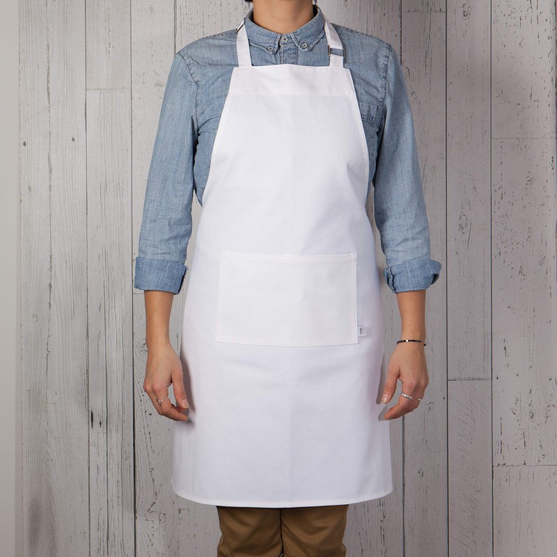 Now Designs Basic Cotton Kitchen Chef's Apron, White