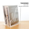 AIMOLLY 3 Vertical Compartments File Holder, Clear Acrylic Desk Organizer