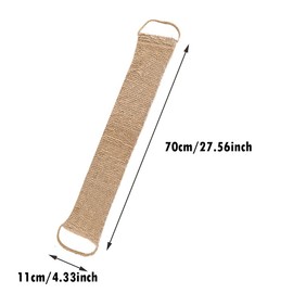 Rückenschrubber Natürliche Badebürste Peeling-Rückengurt mit Handschuh, Loofa Schwamm Pad für Dusche Spa Männer und Frauen