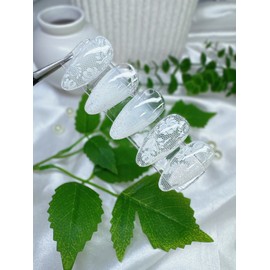 Lace bloom, white black lace nails, what are we doing with our nails - mini soft square / 레이스 블룸, 화이트 블랙 레이스네일 우리네일뭐해 - 미니 소프트 스퀘어