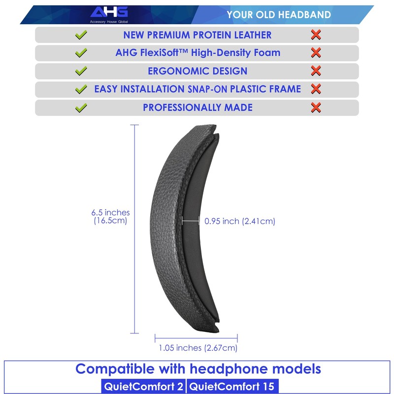 AHG Accessory House Global V4 QC15 Replacement Headband Pad Kit