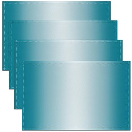 45X30cm Teal Blue Placemat Gradient Style Table Place Mats For Kids Women Men Ombre White Washable Fabric Table Mats Placemat Geometric Placemat
