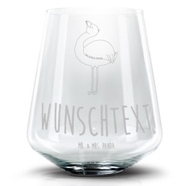 Mr. & Mrs. Panda Personalisiertes Cocktail Glas Flamingo Stolz - Personalisierte Geschenke, Coupé Glas Mit Namen, Tochter, Personalisierter