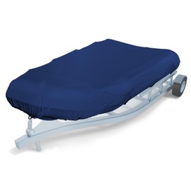 Seapisode 600D Marine Grade Fade and Tear Resistant Dinghy Cover, Heavy Duty Waterproof and Sunproof Inflatable Boat Cover, Navy (10.5'-11.5' Long)