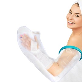 VESKIMER 100% Waterproof Cast Covers for Shower Arm, Adult Full Arm Cast Cover Protector Shower Bag to Keep Wound & Bandages Dry - Reusable Cast Protector, Cast Bag, Cast Sleeve