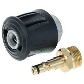 vhbw 2-Piece Adaptor Set to M22 Thread Compatible with Kärcher K 7 Pressure Washer - Quick Coupling