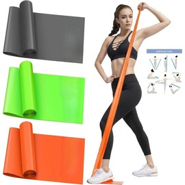 Resistance Bands Set, Exercise Bands for Working Out, Elastic Bands for Home Exercise, Gym, Stretch, Yoga, Pilates, Strength Training - 1 Count - Size: 5.9ft