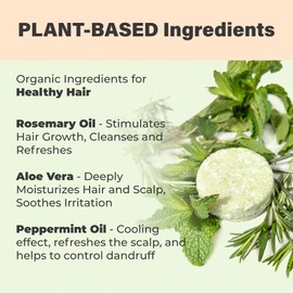 Relaxcation ROSEMARY OIL ALOE VERA Shampoo Bar and Conditioner Bar for Hair Growth, Refreshers, and Hydrates Handcrafted in USA, Travel-Friendly