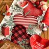 Artoid Mode Eucalyptus Hearts Valentine's Day Table Runner, Holiday Kitchen