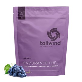 Tailwind Nutrition Bebida deportiva en polvo Endurance Fuel, con carbohidratos y electrolitos, sin gluten, vegana, sabor uva, 30 raciones