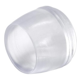 Adsamm 16 x Leg tips | Ø 0,71'' (Ø 18 mm) | transparent | round | Premium quality outer caps for tubular steel chairs by