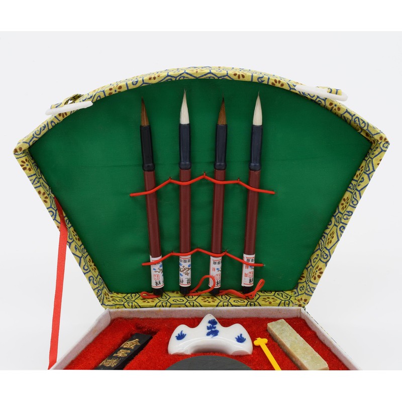 Chinese Calligraphy & Oriental Ink Writing/Paint Set - Includes 4
