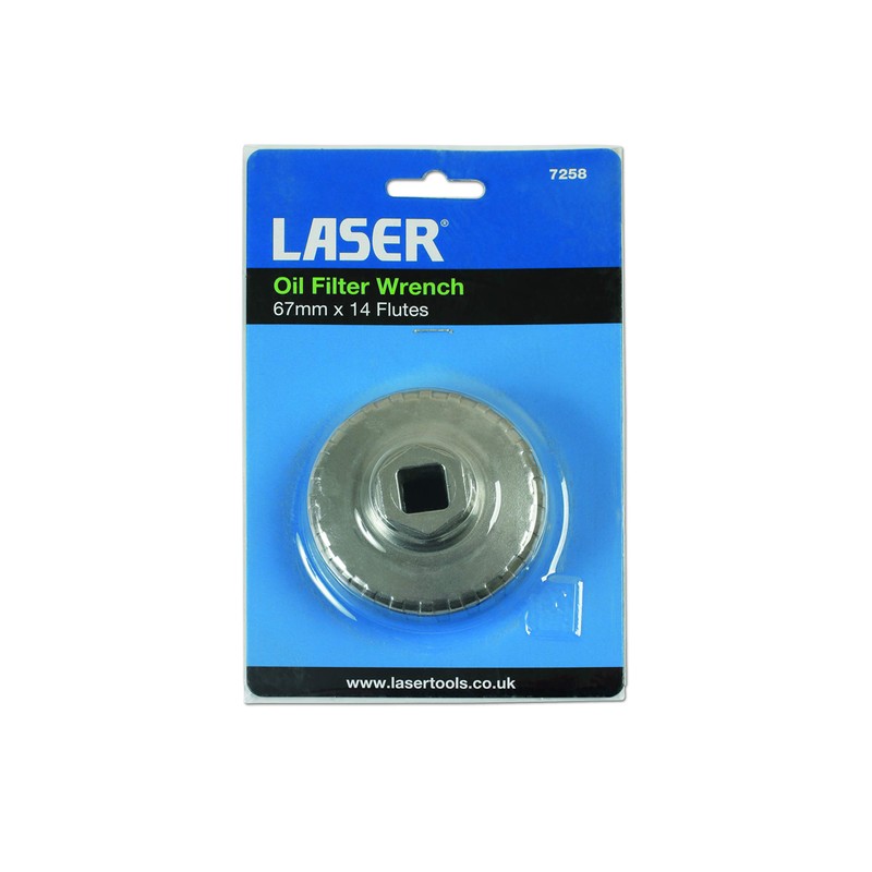 Laser 7258 Oil Filter Wrench 1/2"D - 67mm x 14