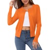 VOTEPRETTY Lightweight Cardigan, Women's Cardigan, Long-Sleeve Summer/Autumn Solid Top, orange