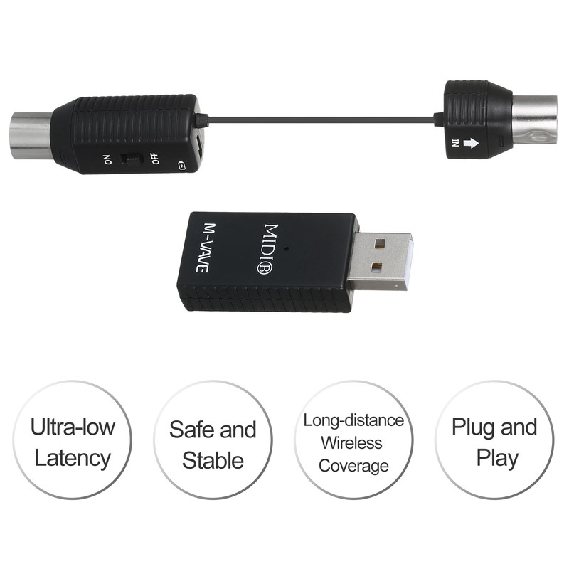 M-VAVE MS1 Mini Wireless Transmission System MIDI System MIDI Wireless
