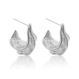 JoyToGo Leaf Earrings for Women Silver Plated Irregular Leaf Drop Dangle Chunky Statement Earring Lightweight Jewelry Gifts for Her