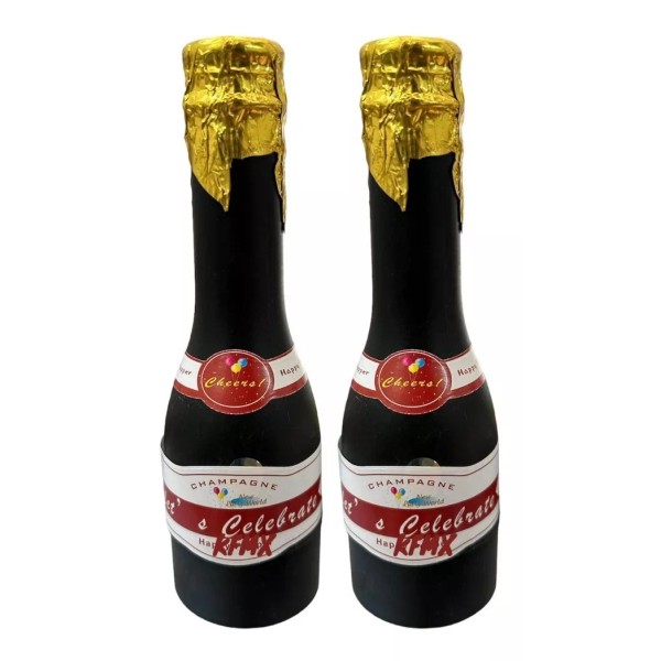 KFMX 2 Confetti Popper Cañon Botella Mini Champagne Fiesta Brindi