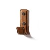 SORWDUERM 4 Pack Brown Leather Coat Hooks Wall for Hanging