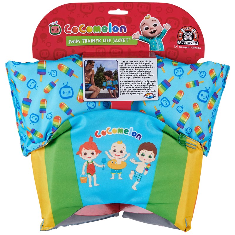 SwimWays Cocomelon Swim Trainer, US Coast Guard Approved Life Vest