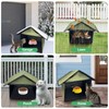 Outdoor Cat House Feral Cat Feeding Station Covered Waterproof Stray