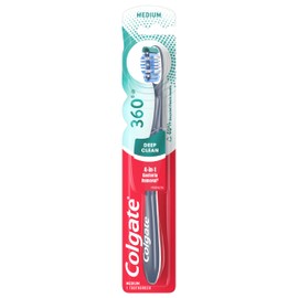 Colgate Colgate 360° Toothbrush with Tongue and Cheek Cleaner, Medium