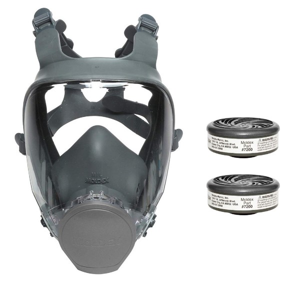 Moldex 9000 Series Reuasble Full Face Respirator/Mask with 7002 Acid