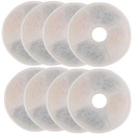 Crystal Pure Replacement Triple Action Filter, 8-Pack Pet Fountain Filter Compatible with Catit Fresh & Clear/Design Senses 2.0 Flower Water Drinking Fountain Stainless Steel Cat Dog Pet Dispenser