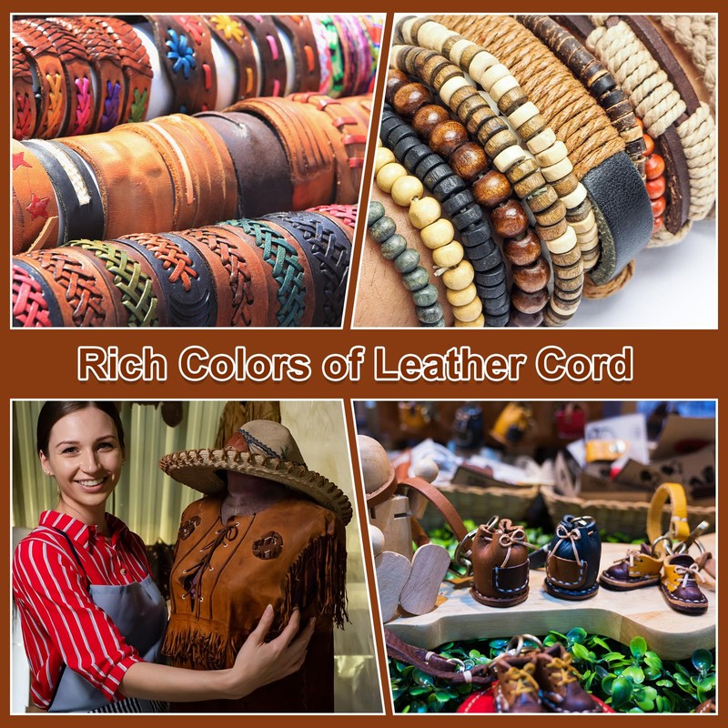 PATIKIL 3 mm x 5.5 Yard Leather Cord, Wide Flat