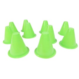 aloala Triangle Mini Color Soft Cone Soccer Dribble Mark Markers (Green, Small, 10 Pcs)