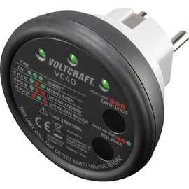 VOLTCRAFT VC40 Steckdosentester CAT II 300V