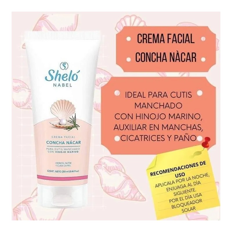 Crema Concha Nacar Para Manchas O Paño Despigmentante 250 Ml