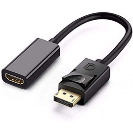 Bonzon BR DisplayPort to HDMI Adapter, Portable, Transmits HD Audio and Video, Supports 1920x1200 / 1080P, Gold-Plated Connectors